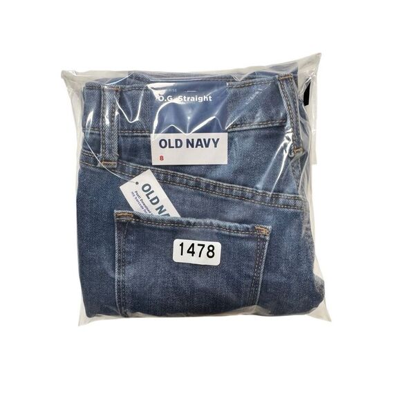 Old Navy O.G. Straight High Rise Stretch Dark Wash Jeans Sz 8 NWT - Picture 11 of 11
